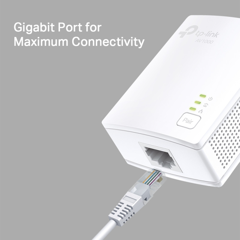 Kit Adaptador Powerline Gigabit Ethernet/ Tecnologia HomePlug AV2 / Puertos 1000Mbps / Plug and Play / hasta 300 M dentro de casa / 1 Puerto 10/100/1000 Mbps / Tamaño ultra compacto image 10